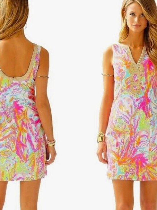 NWT Lily Pulitzer Janice Scuba to Cuba Dress Size 4 - Picture 2 of 2